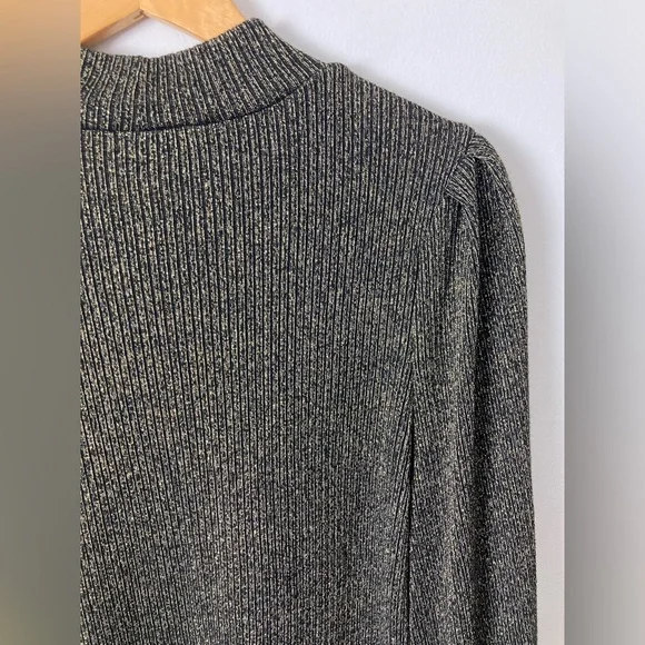 Women’s LOFT Black and Gold Sweater Size Large - Picture 5 of 10